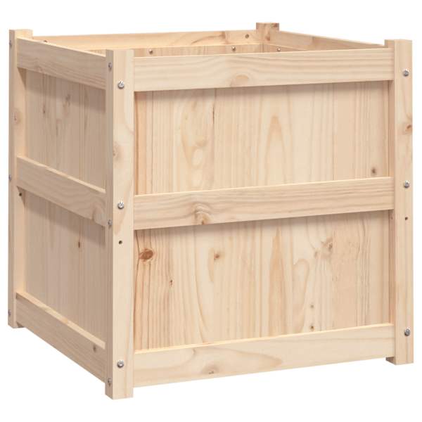 Taimekast 60 × 60 × 60 cm, männipuit (töötlemata) – naturaalne männipuit