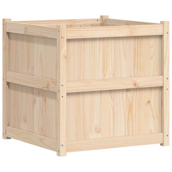 Taimekast 70 × 70 × 70 cm, männipuit (töötlemata) – naturaalne männipuit