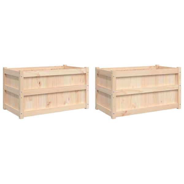 Taimekast 90 × 50 × 50 cm, männipuit (töötlemata) – naturaalne männipuit – 2 tk