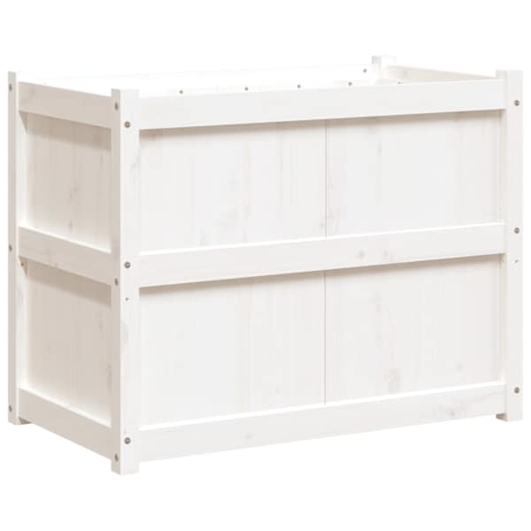 Taimekast 90 × 50 × 70 cm, täismännipuit – valge