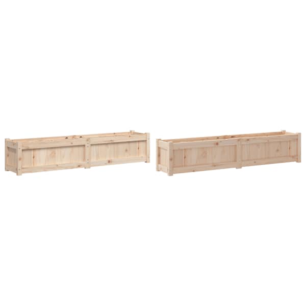 Taimekast 150 × 31 × 31 cm, männipuit (töötlemata) – naturaalne männipuit – 2 tk