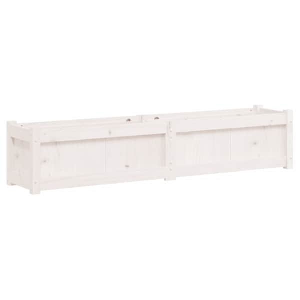 Taimekast 150 × 31 × 31 cm, täismännipuit – valge