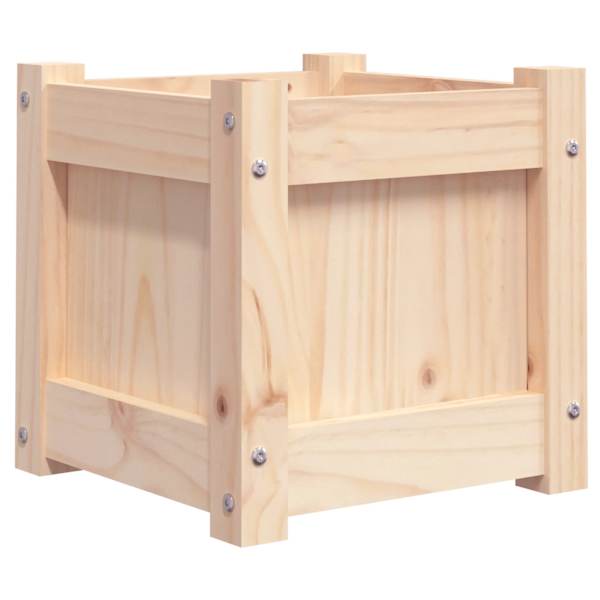 Taimekast 31 × 31 × 31 cm, männipuit (töötlemata) – naturaalne männipuit