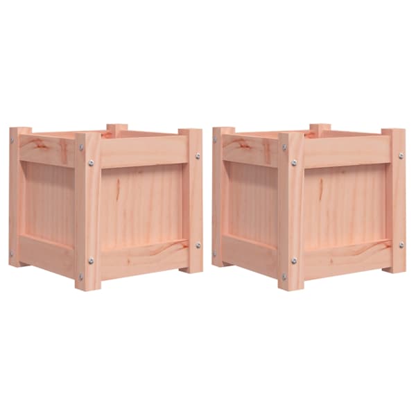 Taimekast 31 × 31 × 31 cm, ebatsuugapuit (töötlemata) – naturaalne ebatsuuga – 2 tk