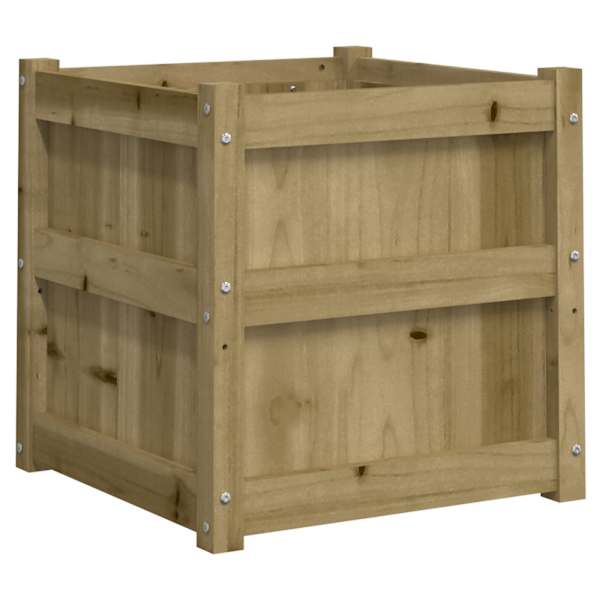 Taimekast 50 × 50 × 50 cm, survetöötlusega immutatud männipuit – immutatud puidu tooni