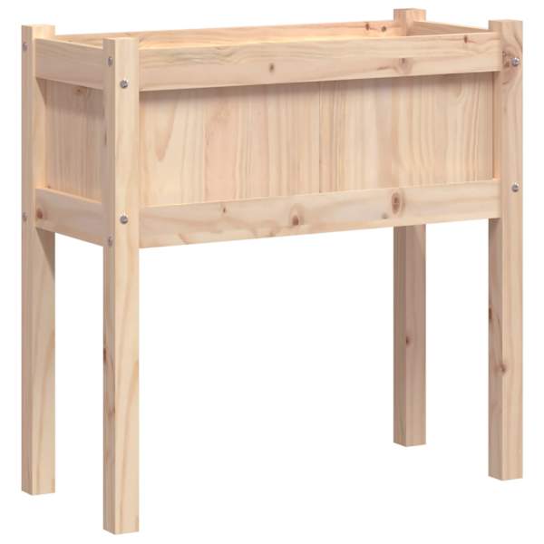Taimekast jalgadega 70 × 31 × 70 cm, männipuit (töötlemata) – naturaalne männipuit