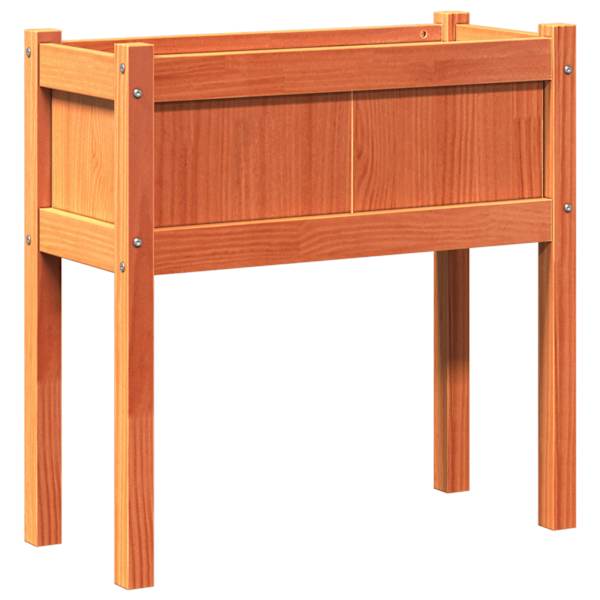 Taimekast jalgadega 70 × 31 × 70 cm, täismännipuit – pruun
