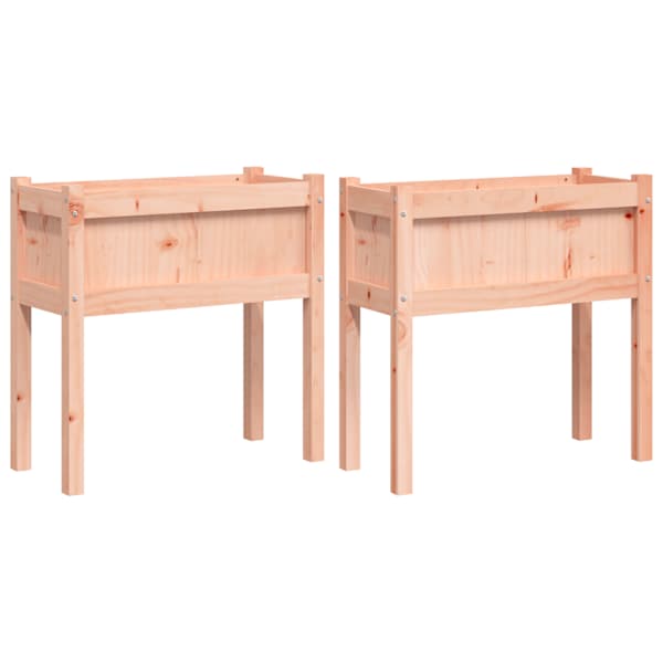 Taimekast jalgadega 70 × 31 × 70 cm, ebatsuugapuit (töötlemata) – naturaalne ebatsuuga – 2 tk