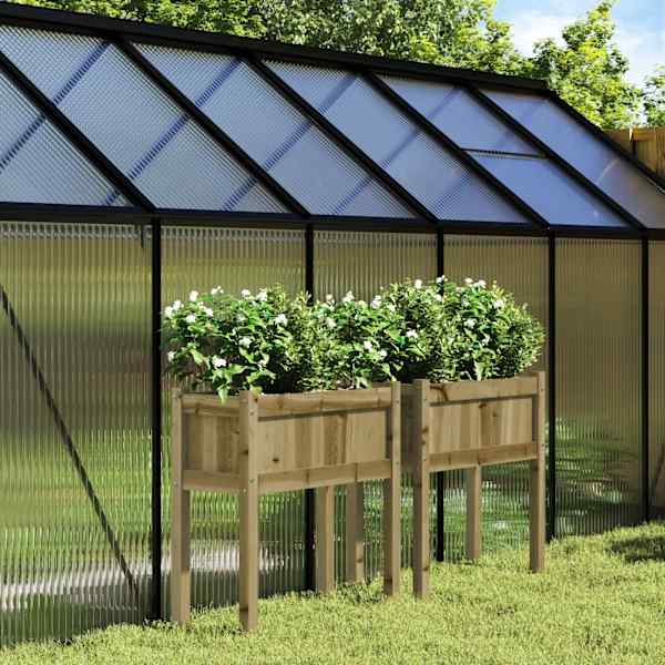 Taimekast jalgadega 70 × 31 × 70 cm, survetöötlusega immutatud männipuit – immutatud puidu tooni – 2 tk