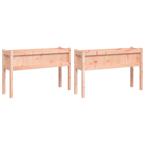 Taimekast jalgadega 110 × 31 × 70 cm, ebatsuugapuit (töötlemata) – naturaalne ebatsuuga – 2 tk