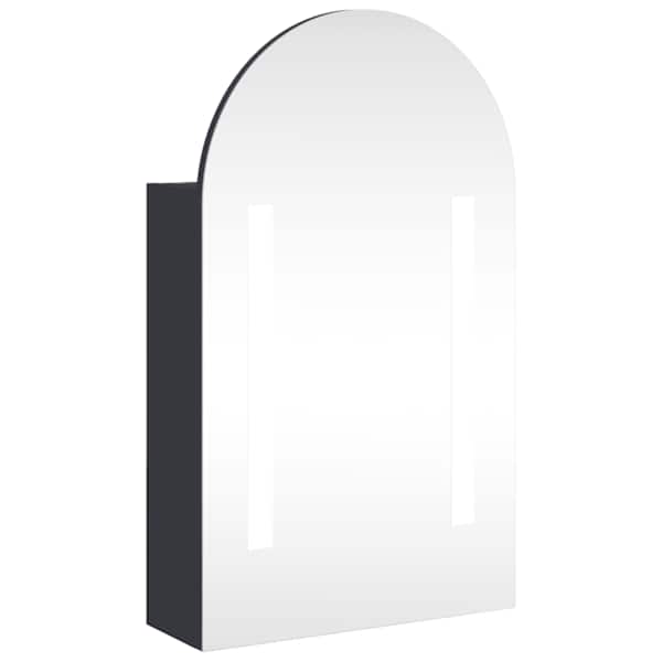 LED-valgustusega vannitoa peegelkapp, hall, 42 × 13 × 70 cm
