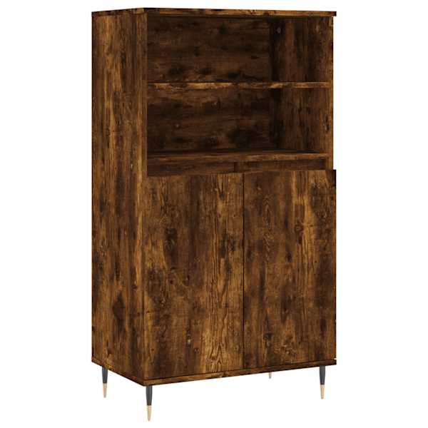 Kõrge kapp, suitsutatud tamm, 60 × 36 × 110 cm, tehispuit