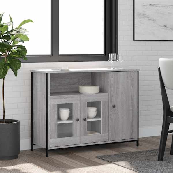Puhvetkapp, hall Sonoma tamm, 100 × 35 × 75 cm, tehispuit