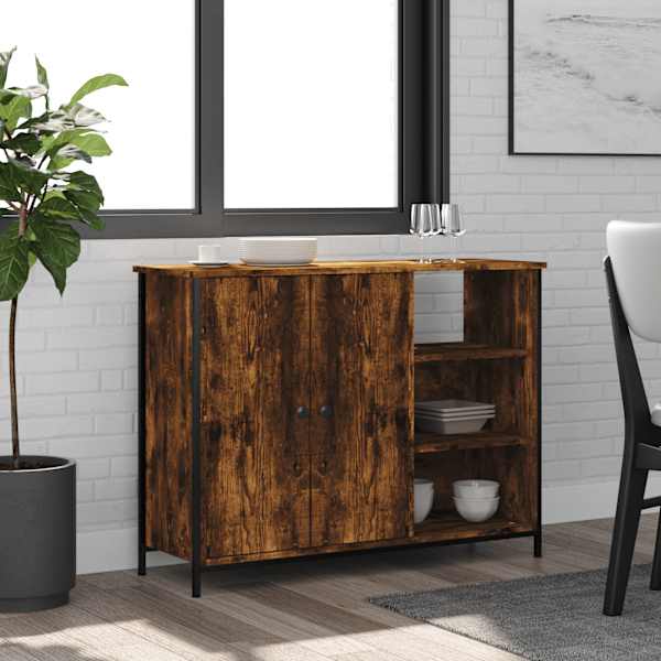 Puhvetkapp, suitsutatud tamm, 100 × 33 × 75 cm tehispuit