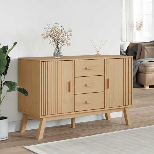Puhvetkapp "OLDEN", pruun, 114 × 43 × 73,5 cm, männipuit