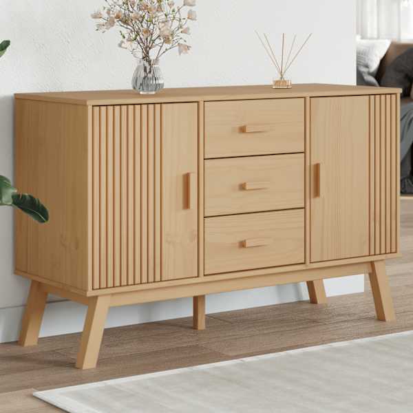 Puhvetkapp "OLDEN", pruun, 114 × 43 × 73,5 cm, männipuit