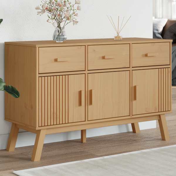 Puhvetkapp "OLDEN", pruun, 114 × 43 × 73,5 cm, männipuit
