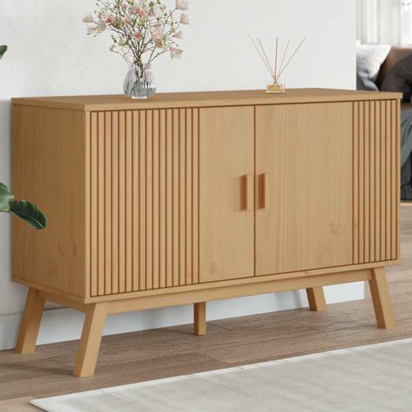 Puhvetkapp "OLDEN", pruun, 114 × 43 × 73,5 cm, männipuit