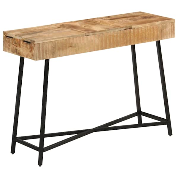 Tualettlaud 105 × 35 × 75 cm töötlemata mangopuit ja raud