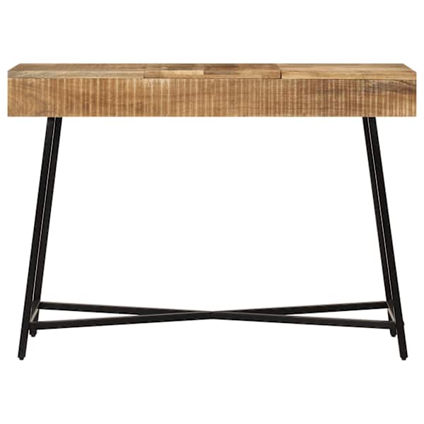 Tualettlaud 105 × 35 × 75 cm töötlemata mangopuit ja raud