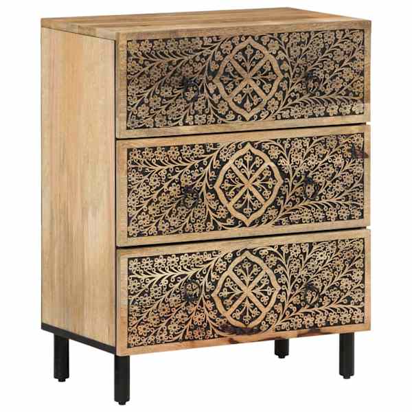 Puhvetkapid 3 tk, 60 × 33 × 75 cm, mangopuit