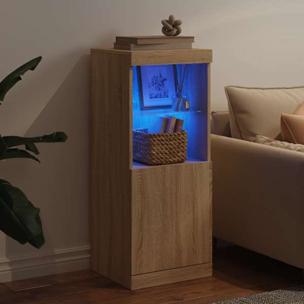 Puhvetkapp LED-tuledega, Sonoma tamm, 41 × 37 × 100 cm