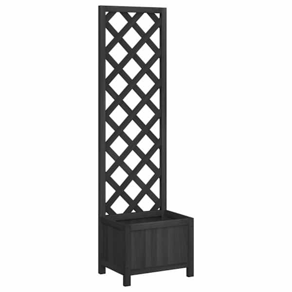 Taimekast võrega 40 × 30 × 135 cm, nulupuit – must