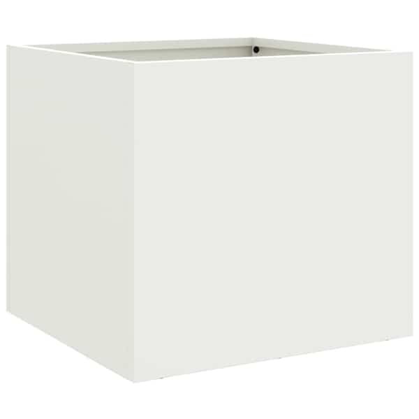 Taimekast 32 × 30 × 29 cm, külmvaltsitud teras – valge