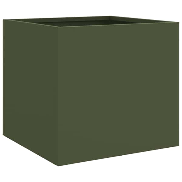 Taimekast 32 × 30 × 29 cm, külmvaltsitud teras – oliiviroheline