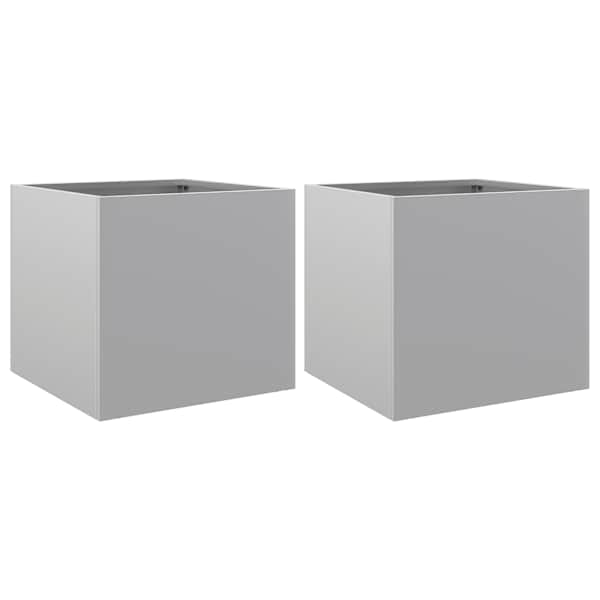 Taimekast 32 × 30 × 29 cm, tsingitud teras – hõbedane – 2 tk