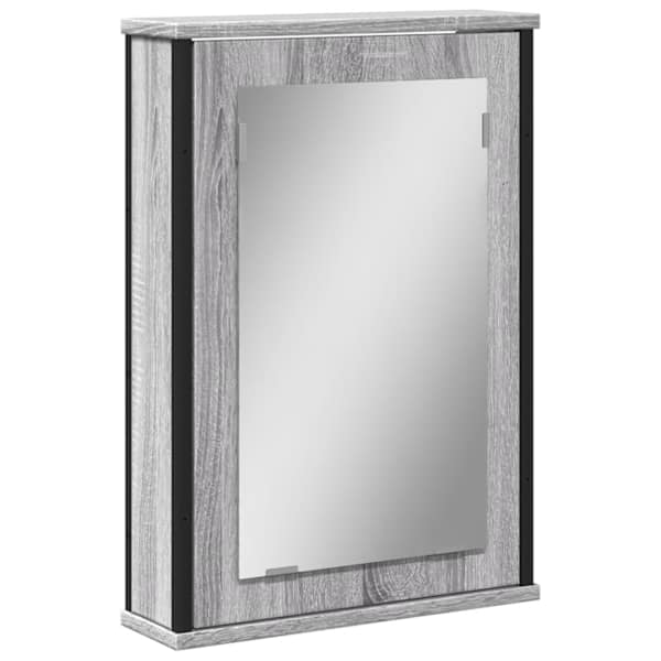 Vannitoa peegelkapp, hall Sonoma tamm, 42 × 12 × 60 cm, tehispuit