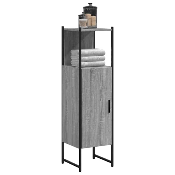 Vannitoakapp, hall Sonoma tamm, 33 × 33 × 120,5 cm, tehispuit
