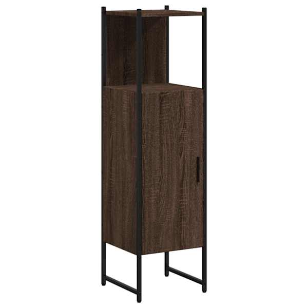 Vannitoakapp, pruun tamm, 33 × 33 × 120,5 cm, tehispuit
