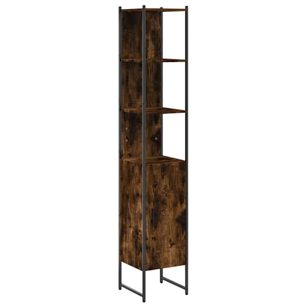Vannitoakapp, suitsutatud tamm, 33 × 33 × 185,5 cm, tehispuit