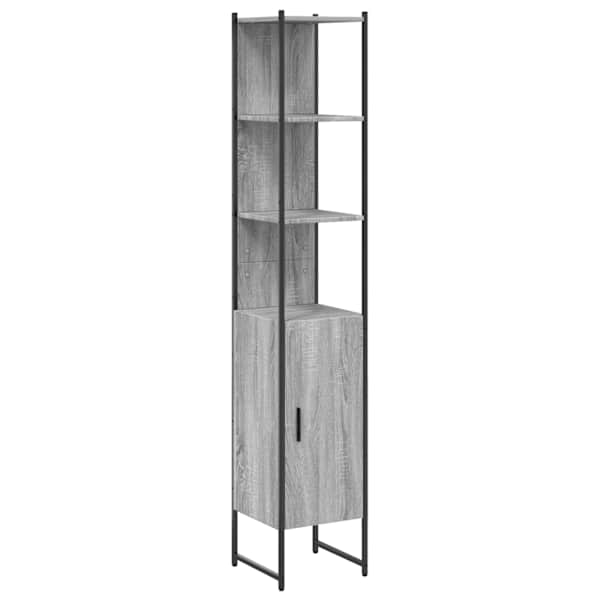 Vannitoakapp, hall Sonoma tamm, 33 × 33 × 185,5 cm, tehispuit