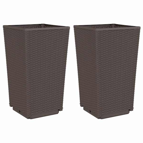 Taimekast 32,5 × 32,5 × 57 cm, PP (polüpropüleen) – pruun – 2 tk