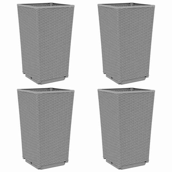 Taimekast 32,5 × 32,5 × 57 cm, PP (polüpropüleen) – helehall – 4 tk
