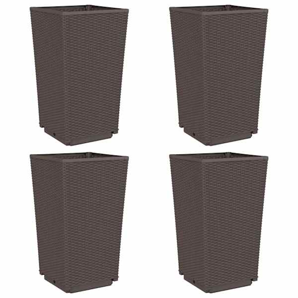 Taimekast 32,5 × 32,5 × 57 cm, PP (polüpropüleen) – pruun – 4 tk