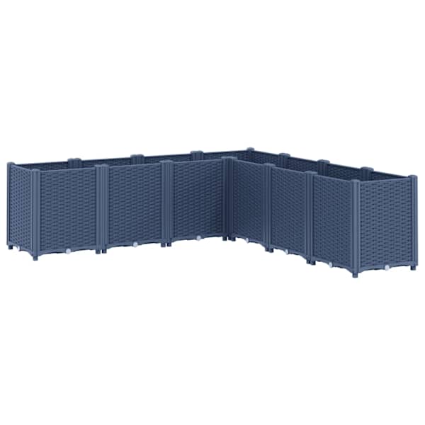 Taimekast 160 × 160 × 53 cm, PP (polüpropüleen) – sinakashall