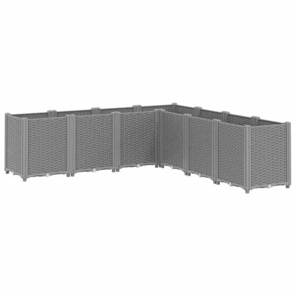 Taimekast 160 × 160 × 53 cm, PP (polüpropüleen) – helehall
