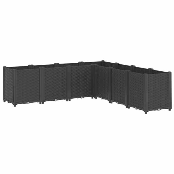 Taimekast 160 × 160 × 53 cm, PP (polüpropüleen) – must
