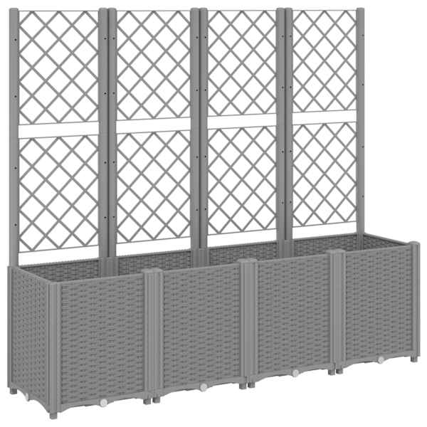 Taimekast võrega 160 × 40 × 140 cm, PP (polüpropüleen) – helehall