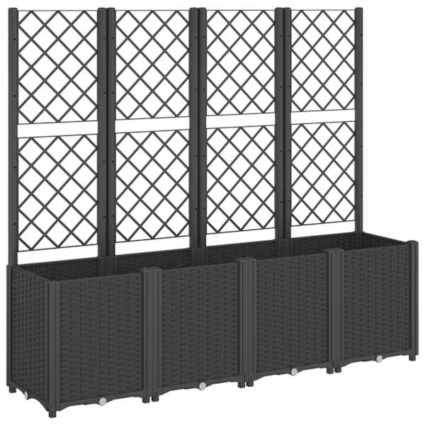 Taimekast võrega 160 × 40 × 140 cm, PP (polüpropüleen) – must
