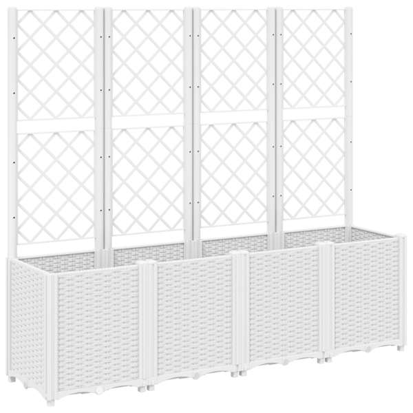 Taimekast võrega 160 × 40 × 140 cm, PP (polüpropüleen) – valge