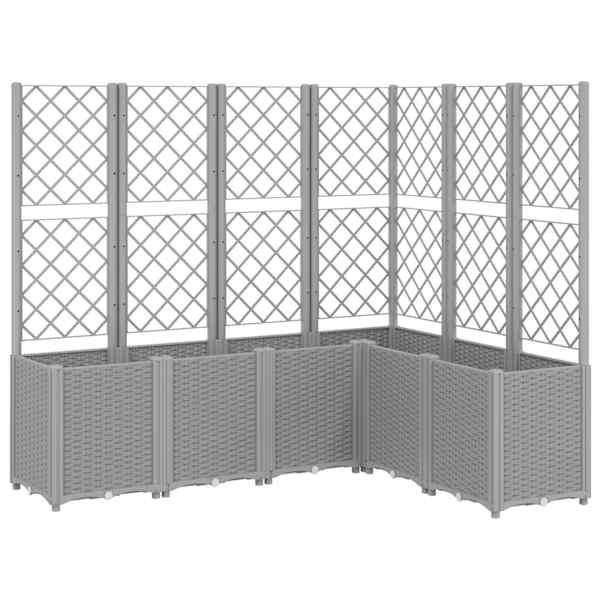 Taimekast võrega 160 × 120 × 140 cm, PP (polüpropüleen) – helehall