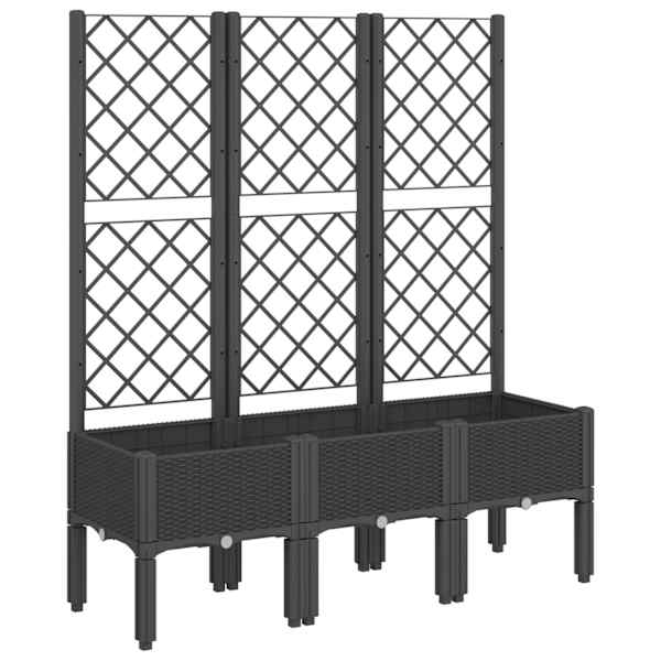 Taimekast võrega 120 × 40 × 142 cm, PP (polüpropüleen) – must