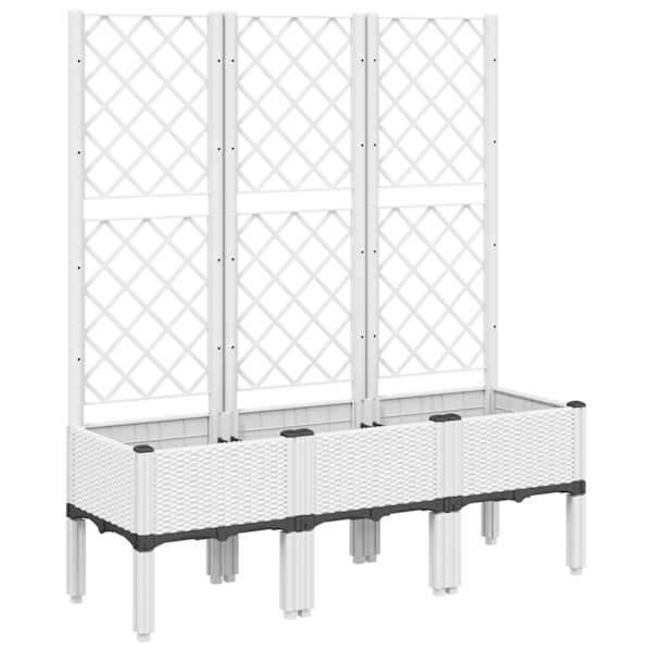 Taimekast võrega 120 × 40 × 142 cm, PP (polüpropüleen) – valge