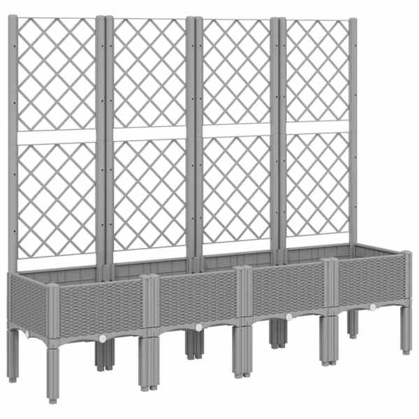 Taimekast võrega 160 × 40 × 142 cm, PP (polüpropüleen) – helehall
