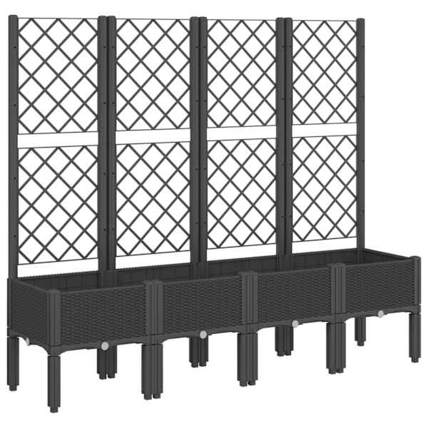 Taimekast võrega 160 × 40 × 142 cm, PP (polüpropüleen) – must