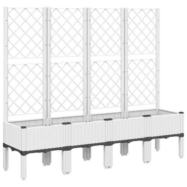 Taimekast võrega 160 × 40 × 142 cm, PP (polüpropüleen) – valge